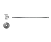 Toilet Supply Kit - Brass Oval Handle with 1/4 Turn Ball Valve (MT403-NL) - Angle, Flat Head Riser